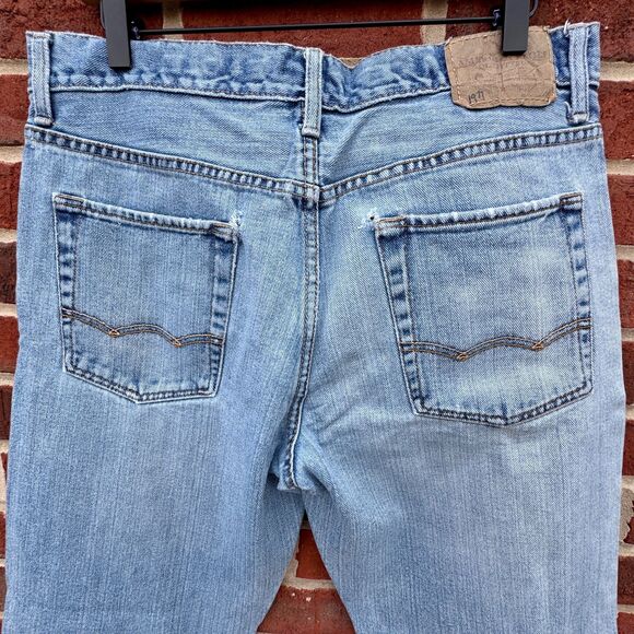 American Eagle Jeans Mens Size 33 Bootcut Y2K Distressed Grunge - Picture 4 of 16